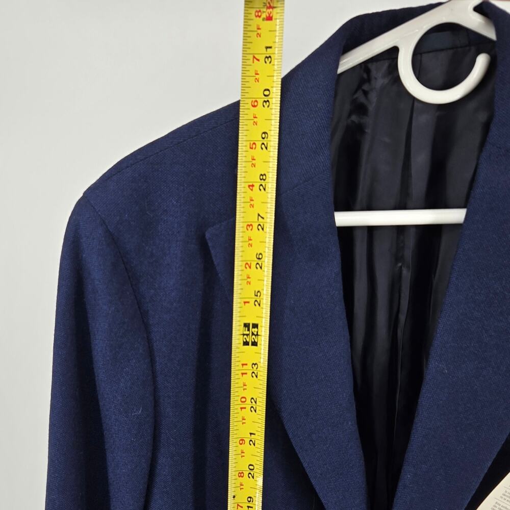 Caruso Mens Sport Coat Blazer Suit Jacket Blue Wool Size 48 7R - Picture 7 of 9